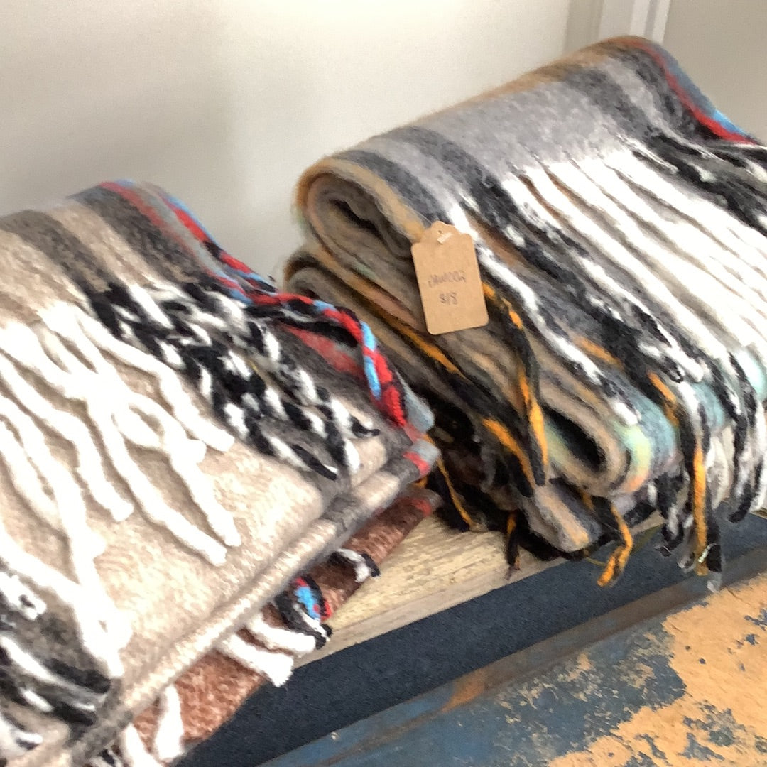 Oblong Winter Scarf w/ Tassel