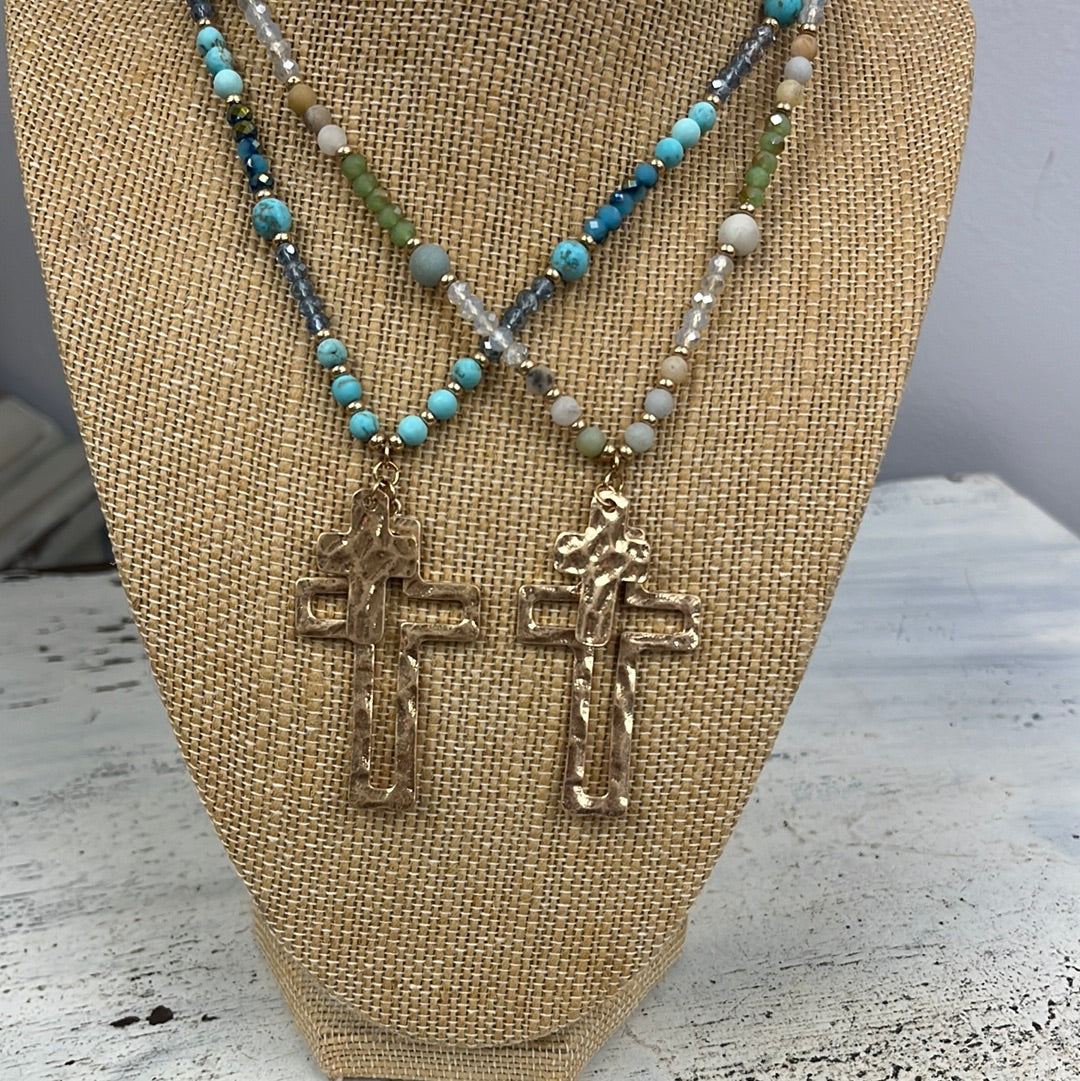 Beaded Cross Necklace