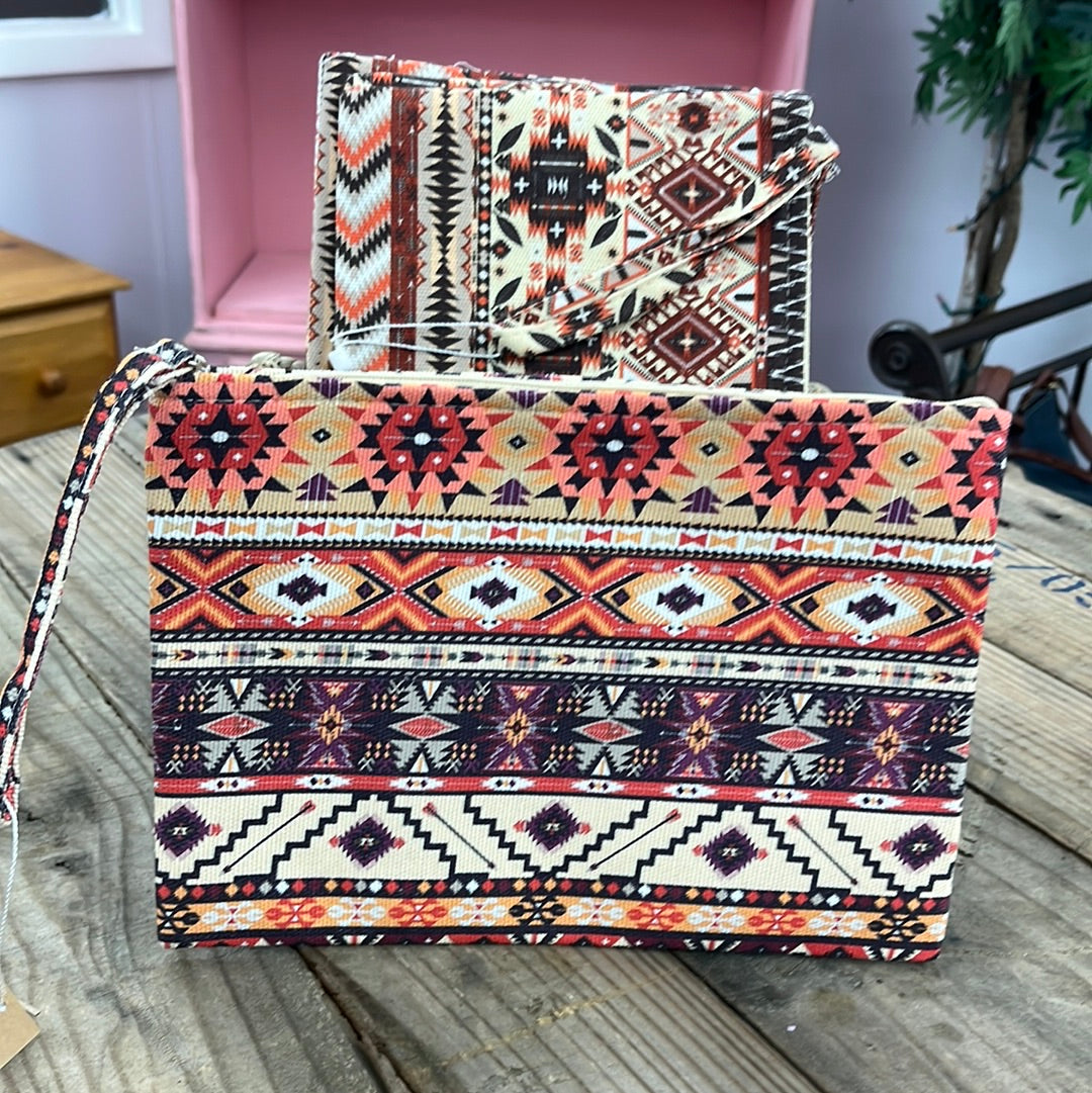 Aztec Zippered Pouch