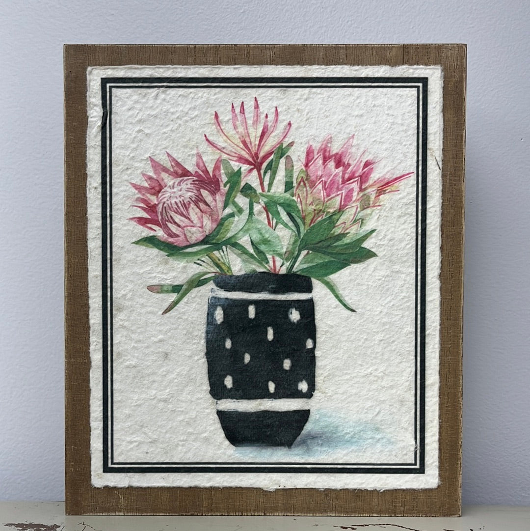 Pink Floral Wall Art
