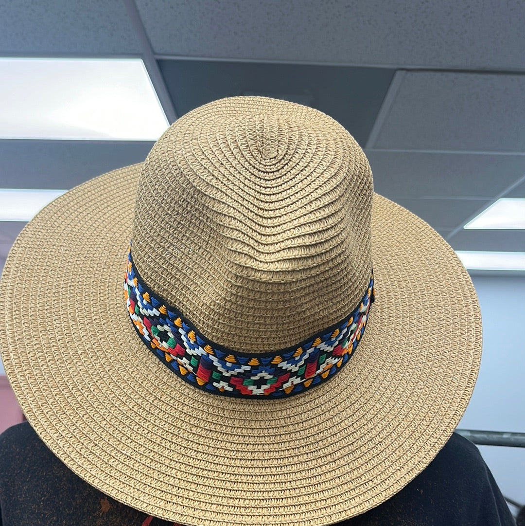 Boho Banded Panama Hat