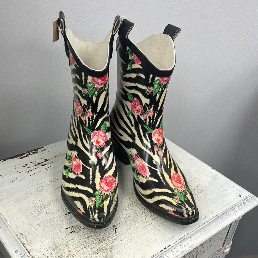Floral Rain Boots