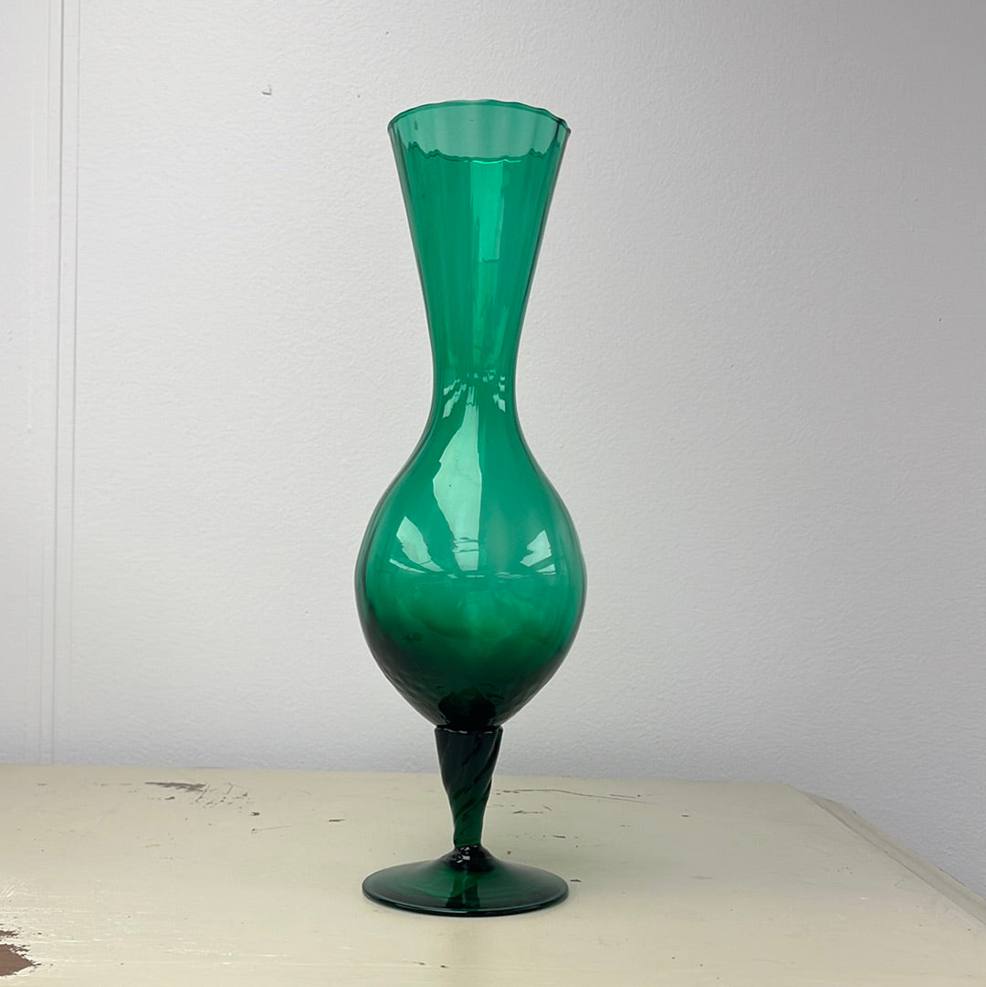 Green Glass Vase