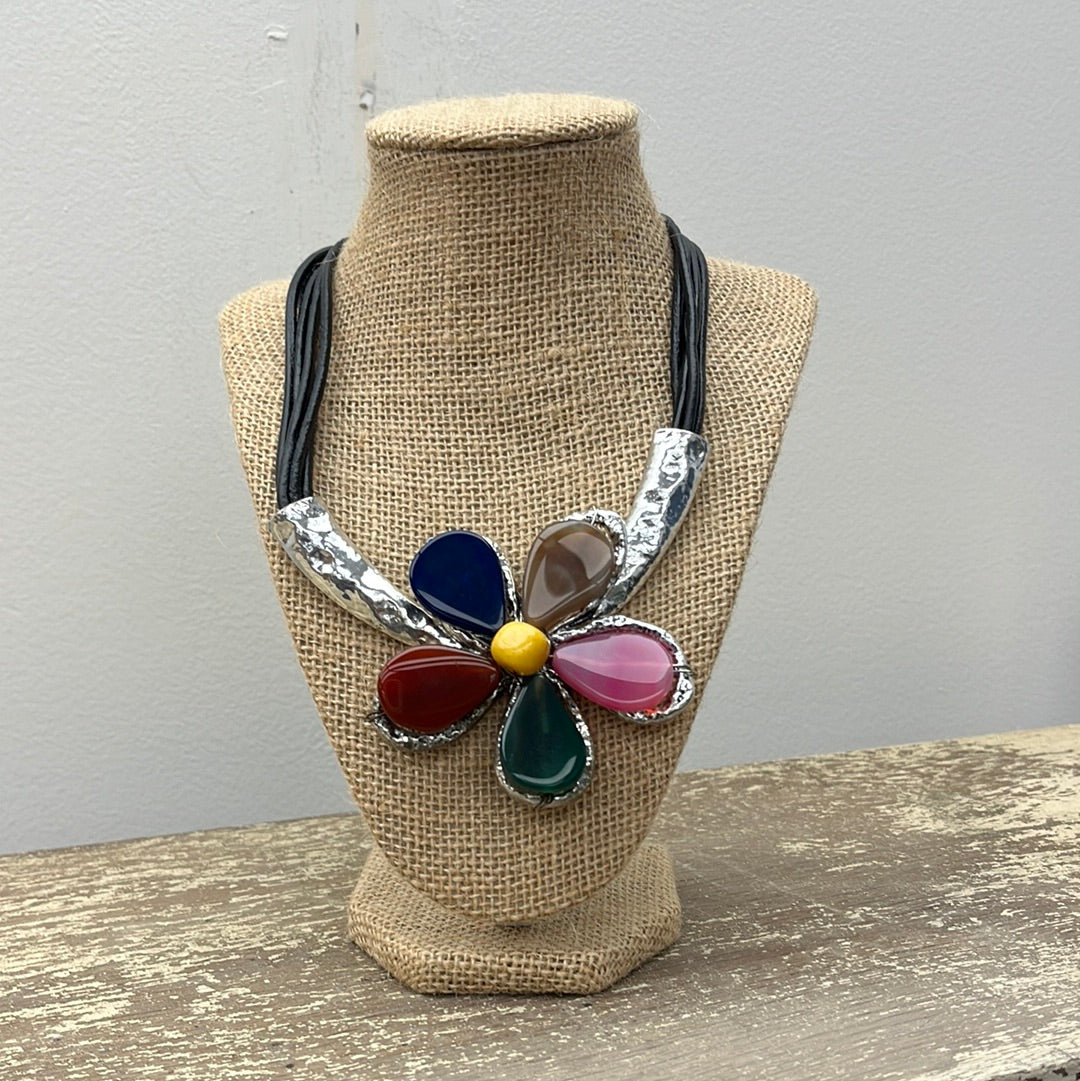 Stone Flower Necklace
