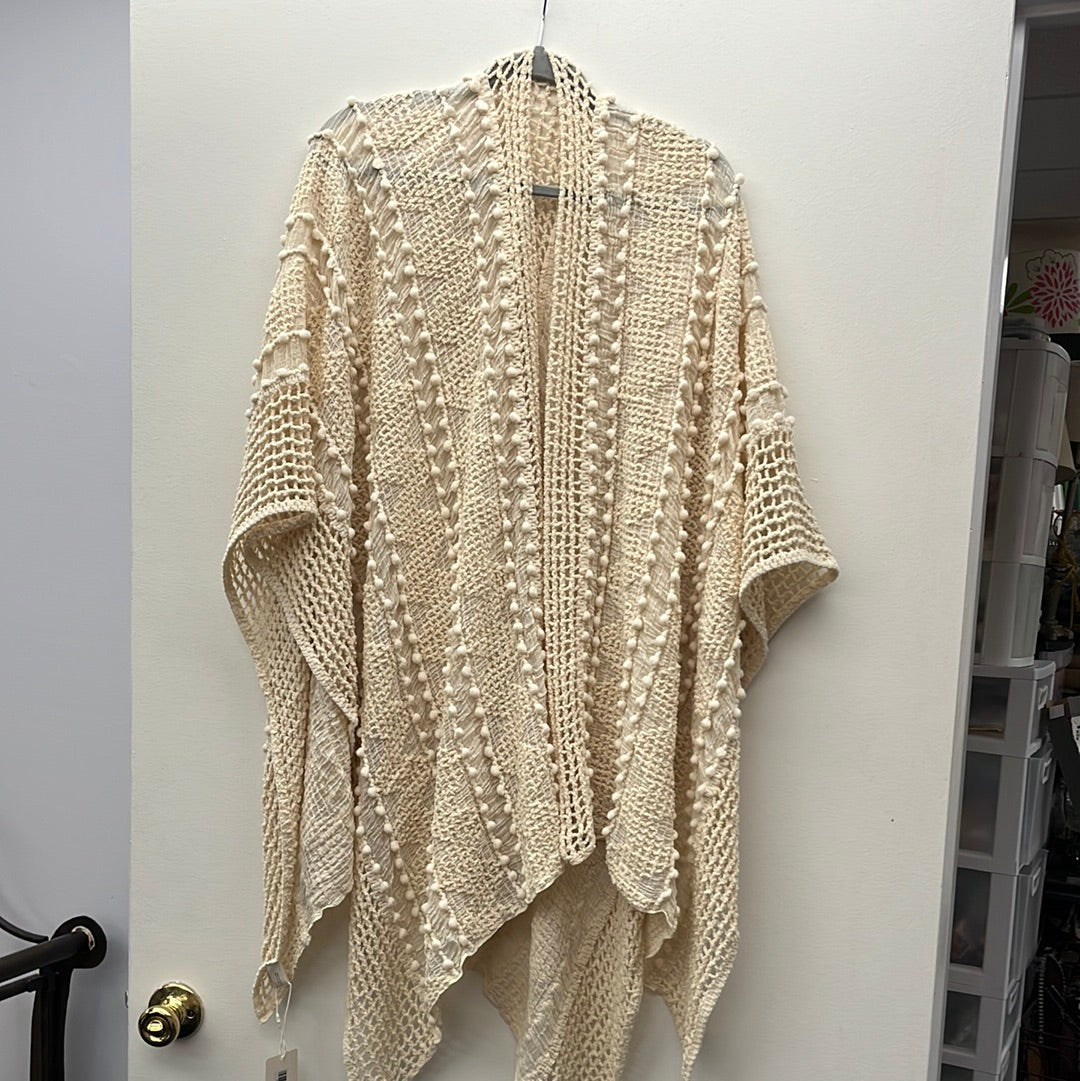 Cream Pom Pom Kimona