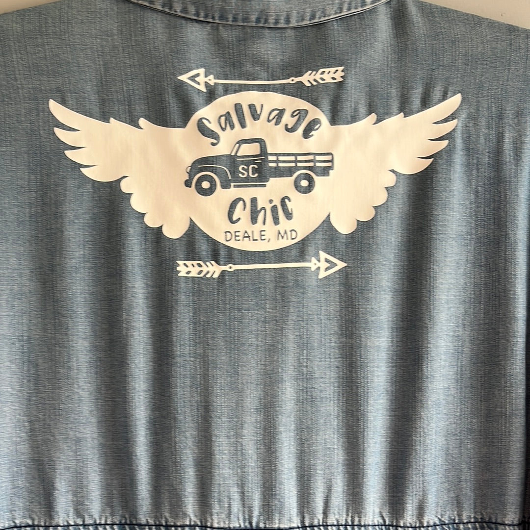 Custom Denim Shirt: Salvage Chic