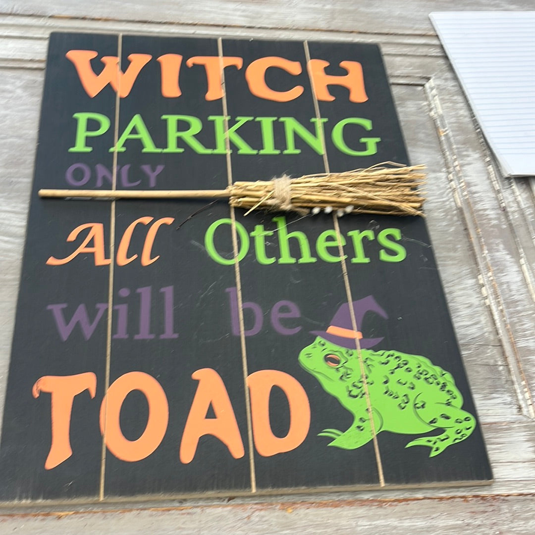 Witch Parking Sign
