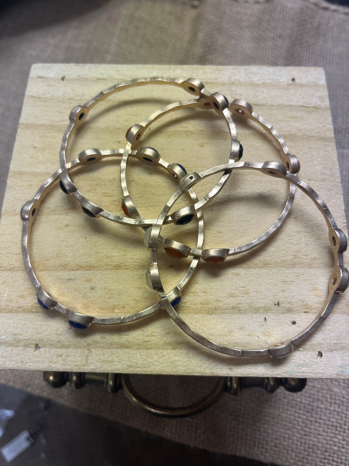 Bangle Bracelets w/ Stones