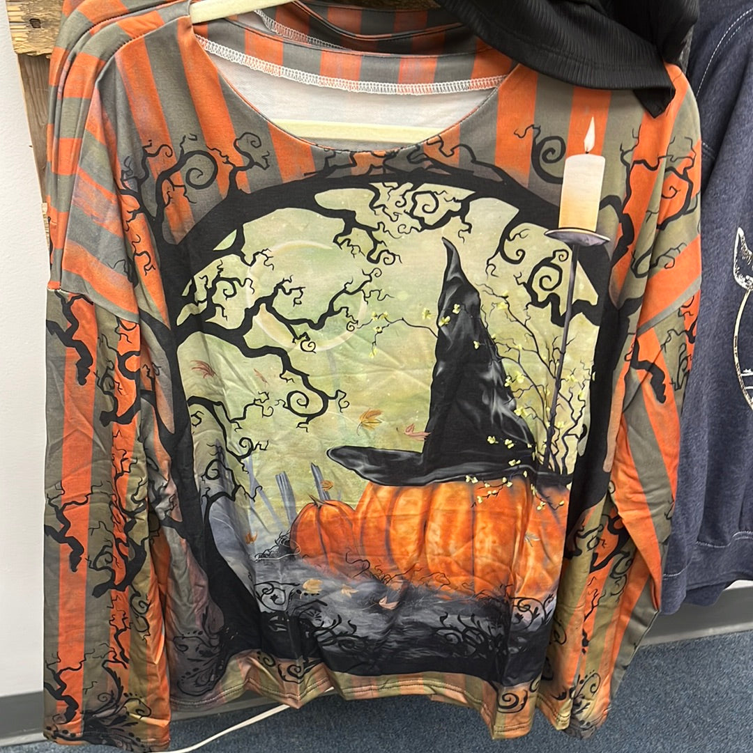 Pumpkin Witch Hat Shirt