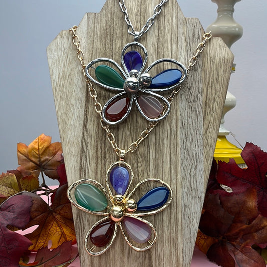 Long Flower Necklace