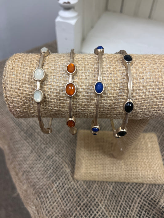 Bangle Bracelets w/ Stones