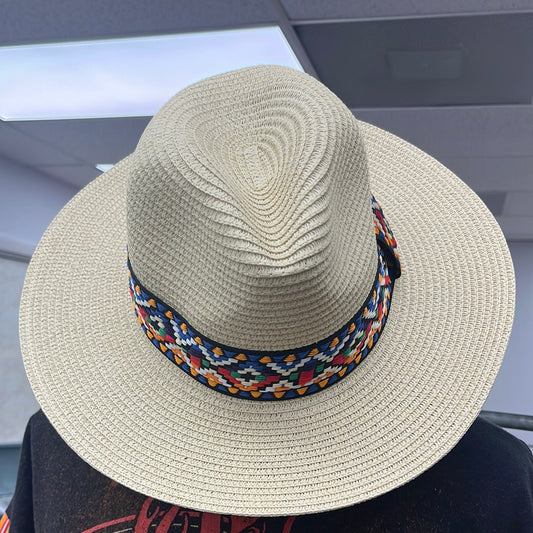 Boho Banded Panama Hat