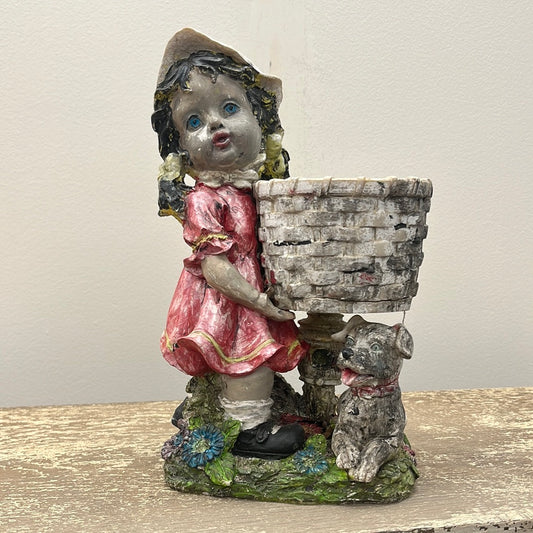 Vintage Girl Garden Pot